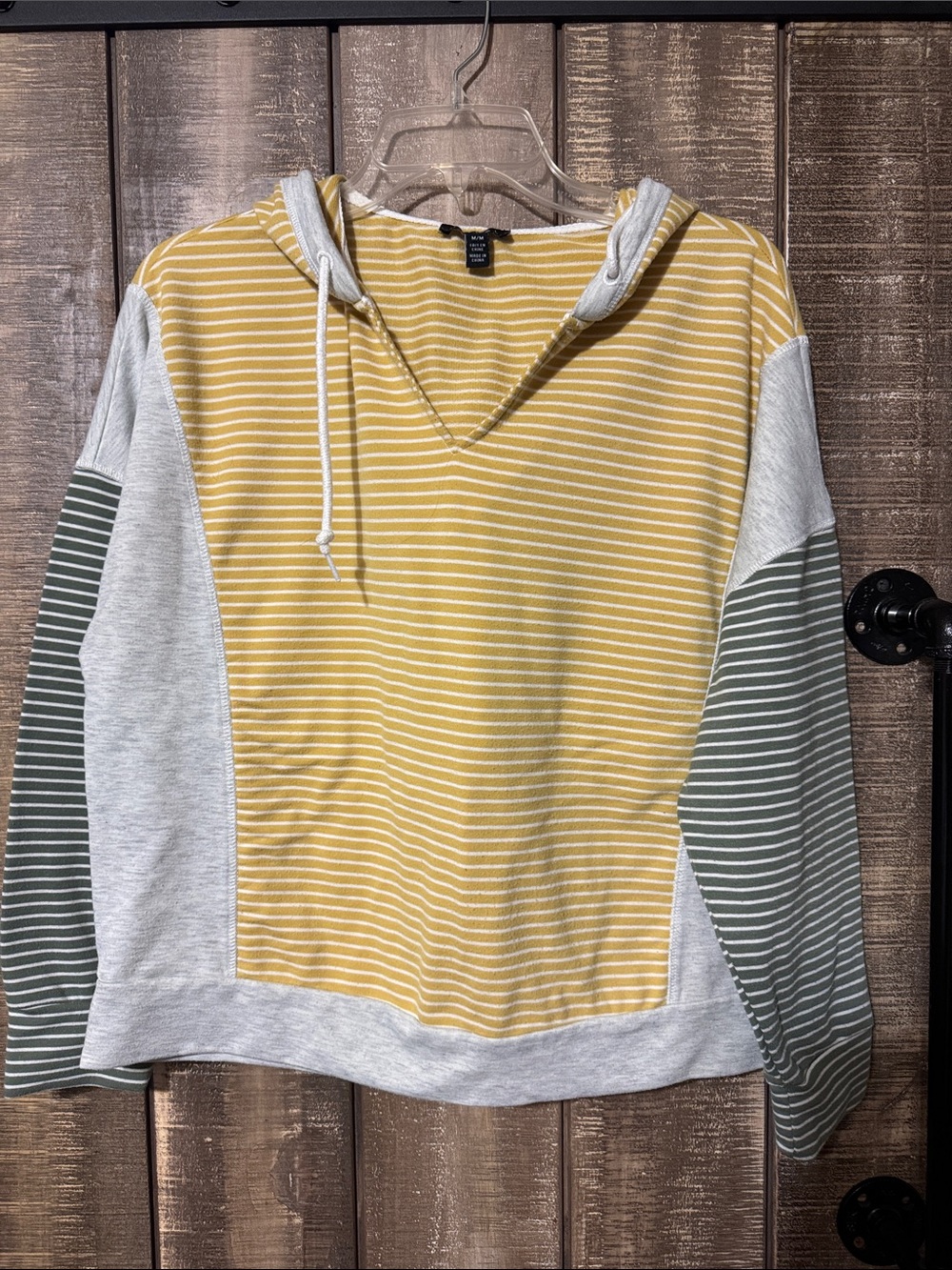 Tribal striped hoodie / sweatshirt
